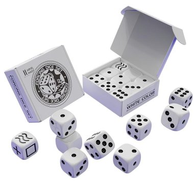 Forcing Dice Set by Bluether Magic - Forcing plus Normal Dice - White