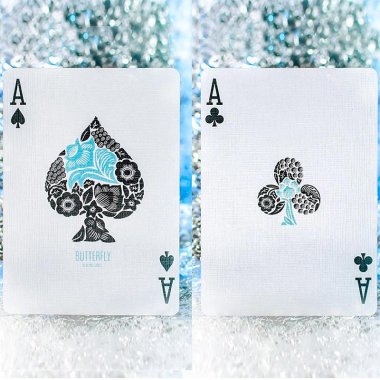  Butterfly Seasons Playing Cards - Winter  (marked)