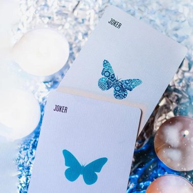  Butterfly Seasons Playing Cards - Winter  (marked)