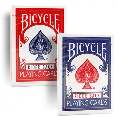 Karty Bicycle - rider back - niebieskie - postarzane opakowanie