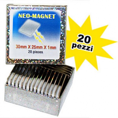 Neo-Magnet 30 x 25 x 1 mm (20 pcs per box)